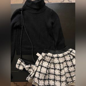 Girls Winter Skirt and Sweater Set